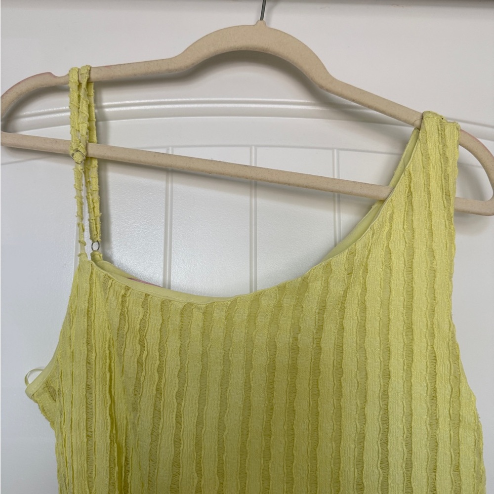 Skylar Rose Elegant Yellow Ruched Dress - L - Picture 5 of 12